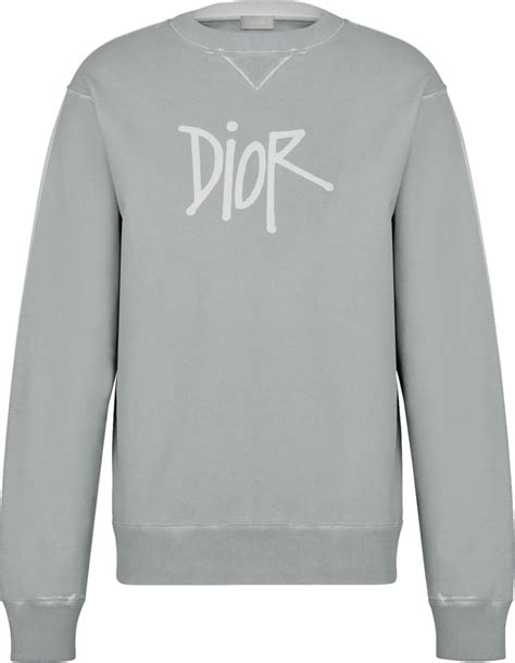 dior nike sweatshirt grey|Dior grey fleece hoodie.